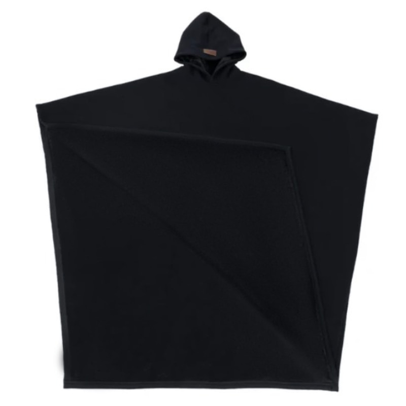 Black Hoodly hoodie blanket laid flat