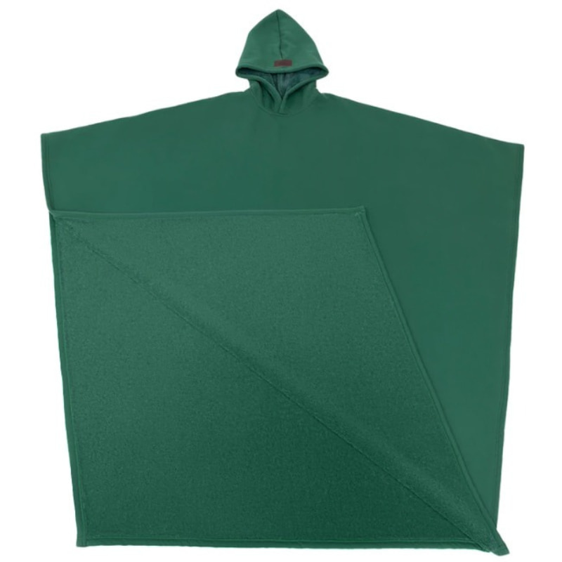 Green Hoodly hoodie blanket laid flat
